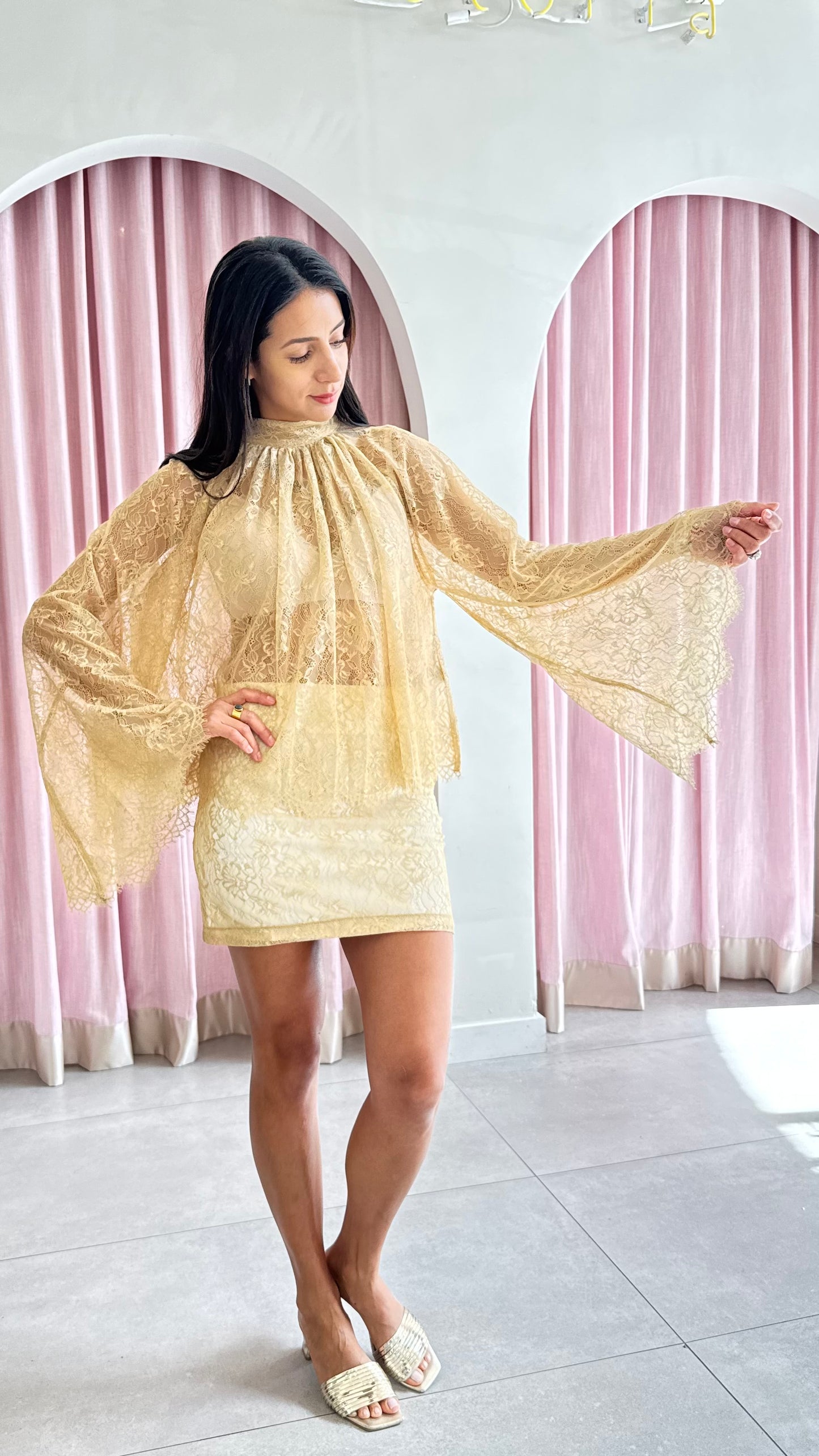 Gold Lace Top
