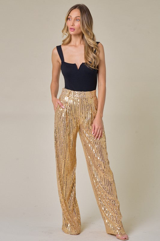 Golden Sequins Pants