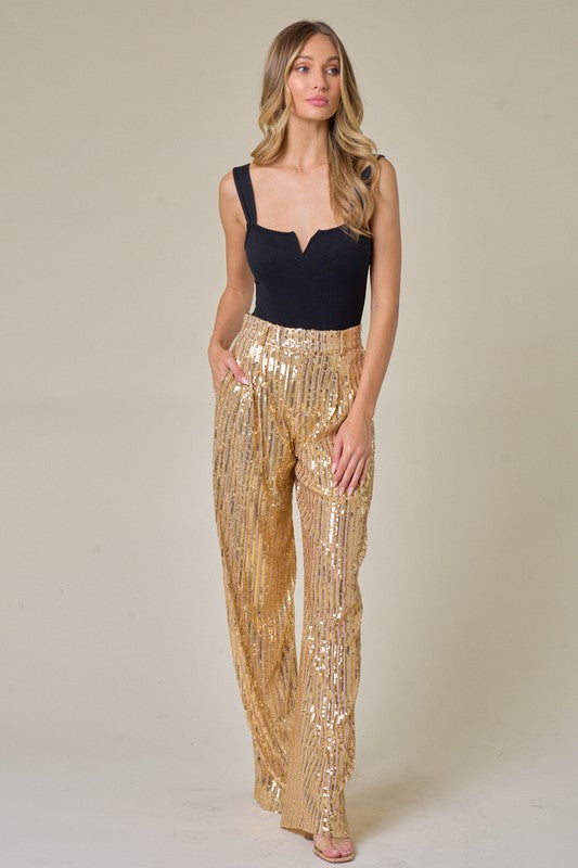 Golden Sequins Pants
