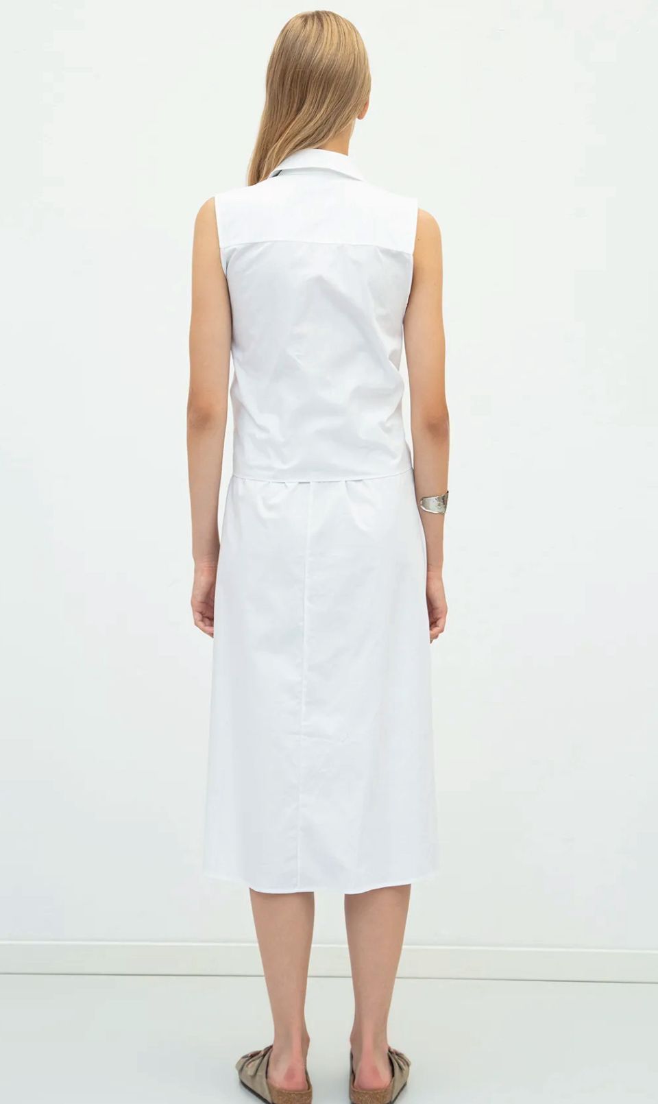 Sleeveless Shirt Dress