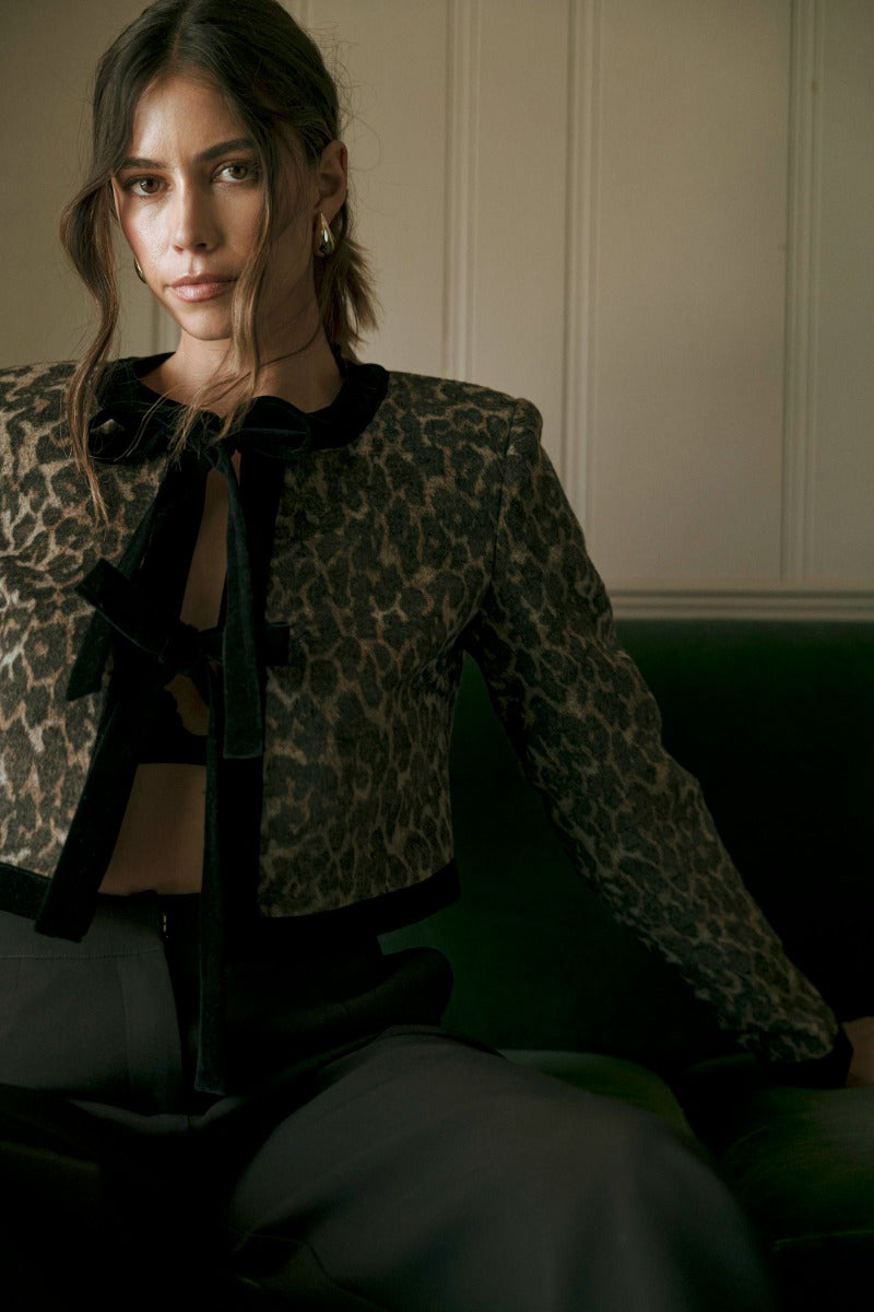 Leopard Crop Jacket