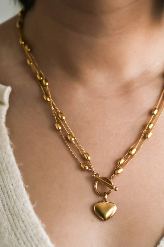 Hearts Layered Necklace