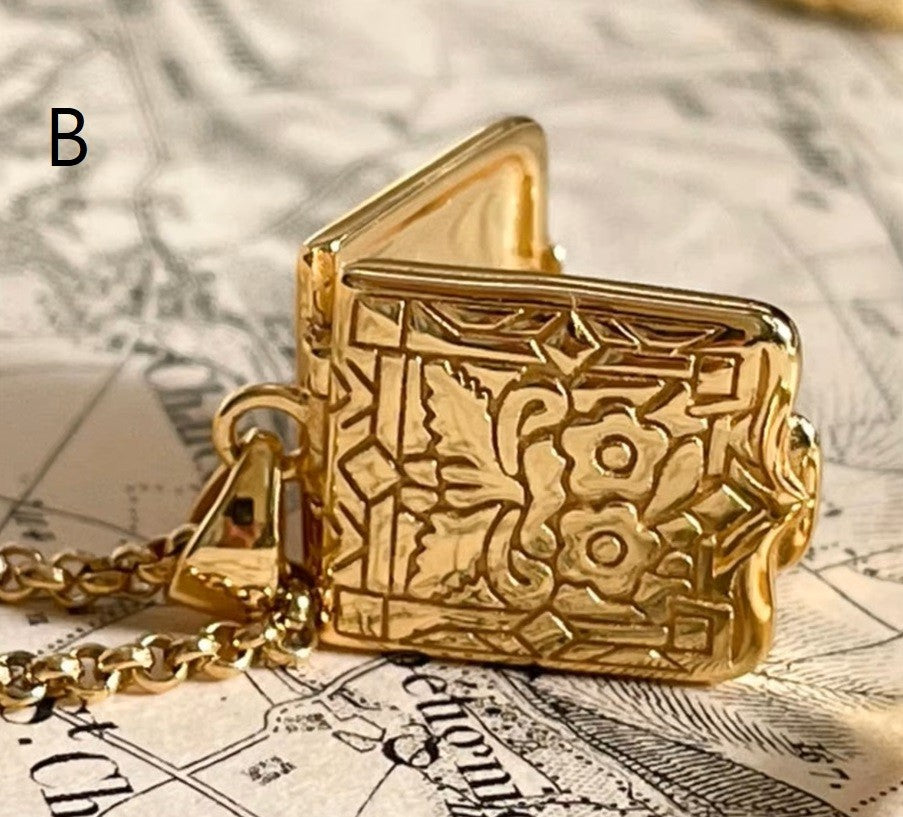 Vintage Album Pendant Necklace