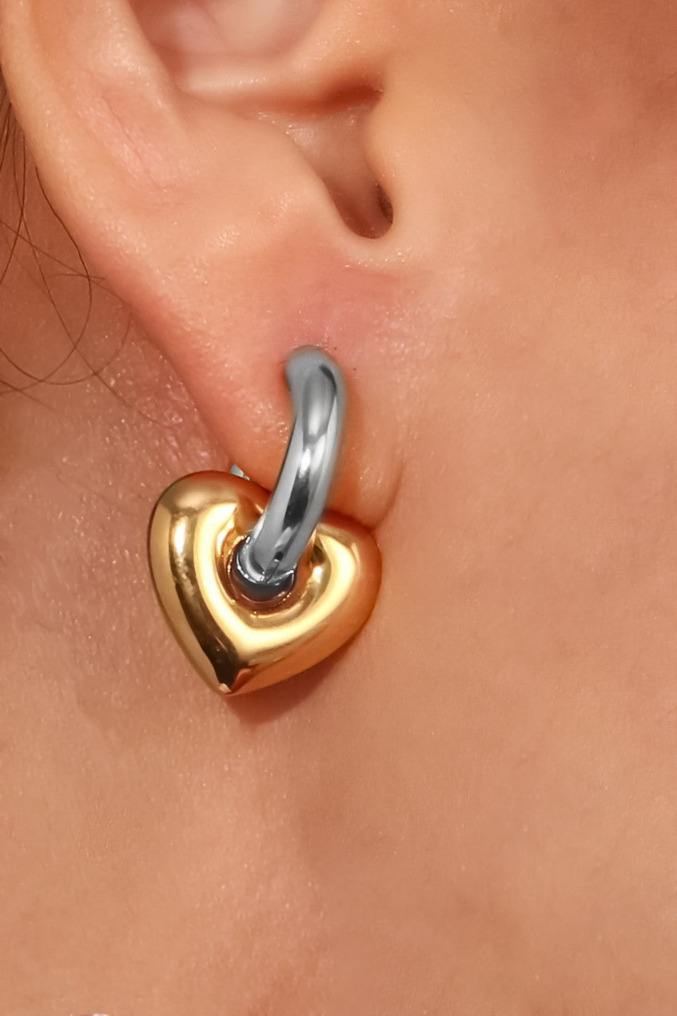 Golden Heart Earring