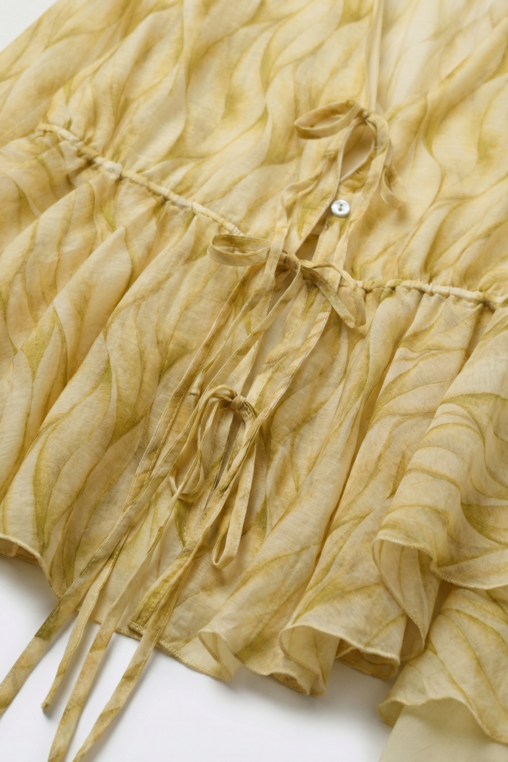 Yellow sheer blouse