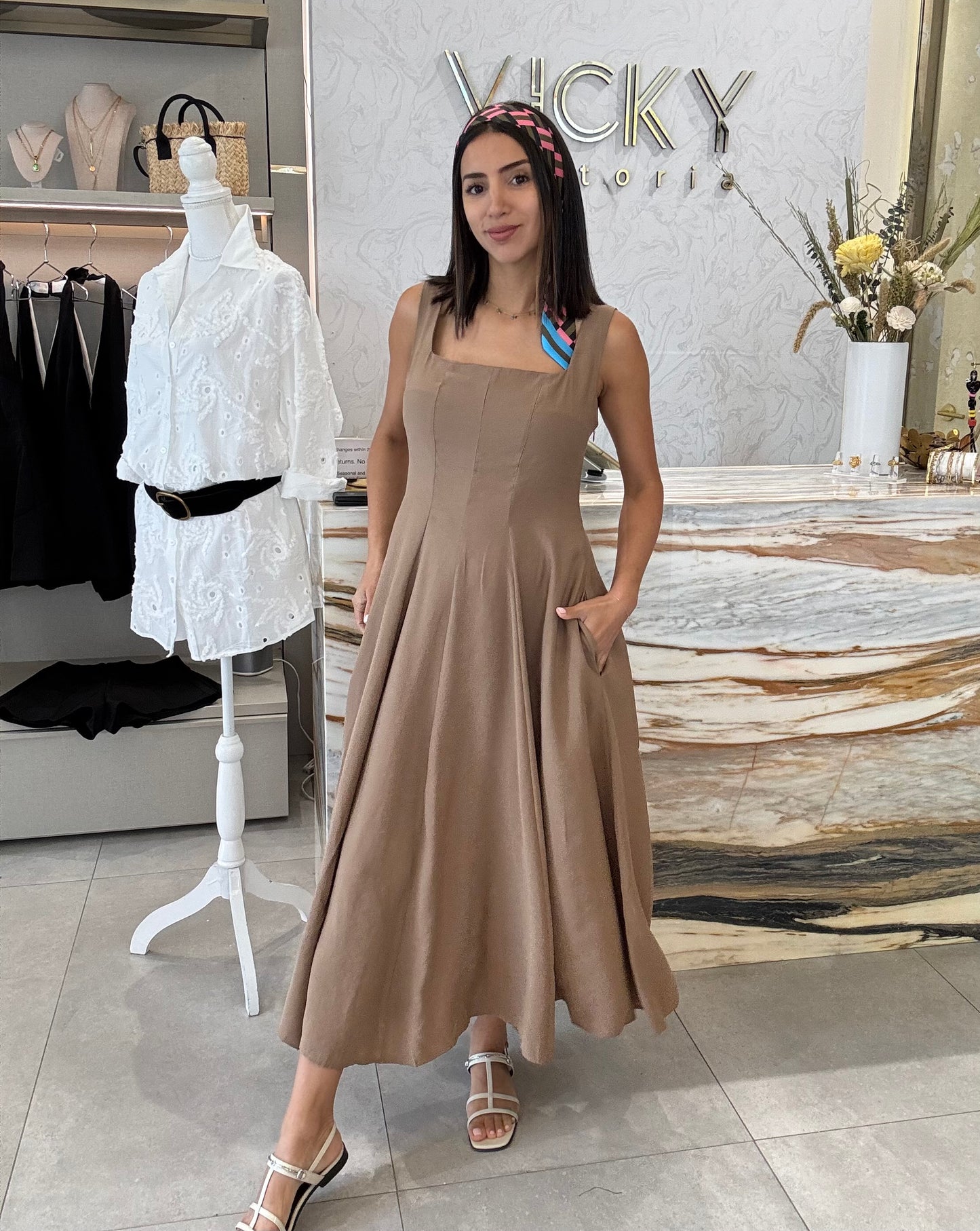 Latte Midi Dress