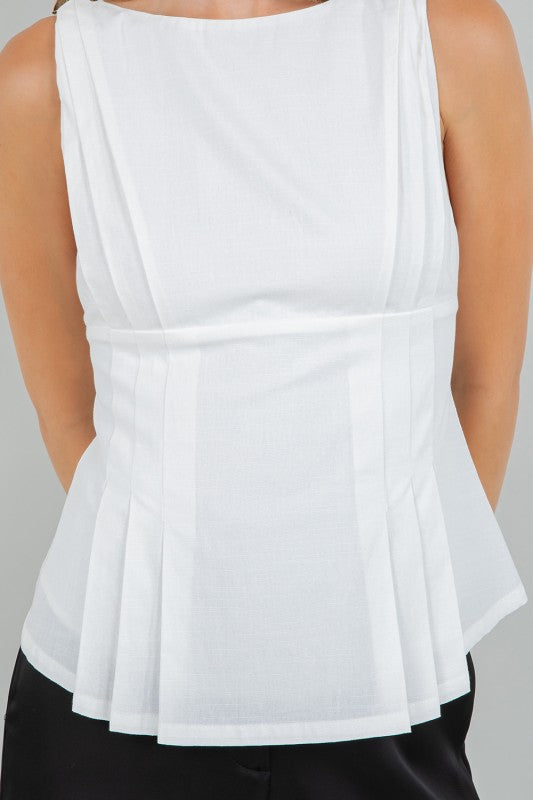 Bejeweled Pleated Top
