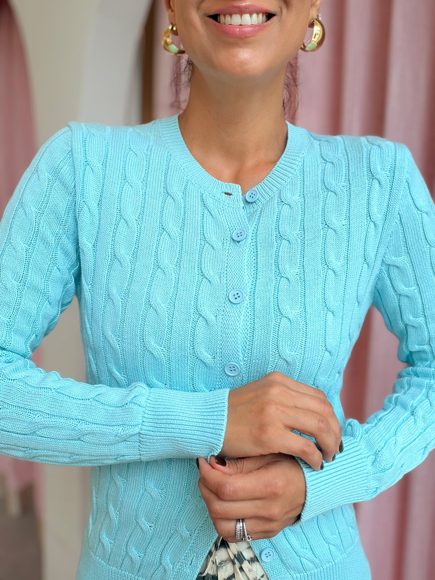Aqua cardigan