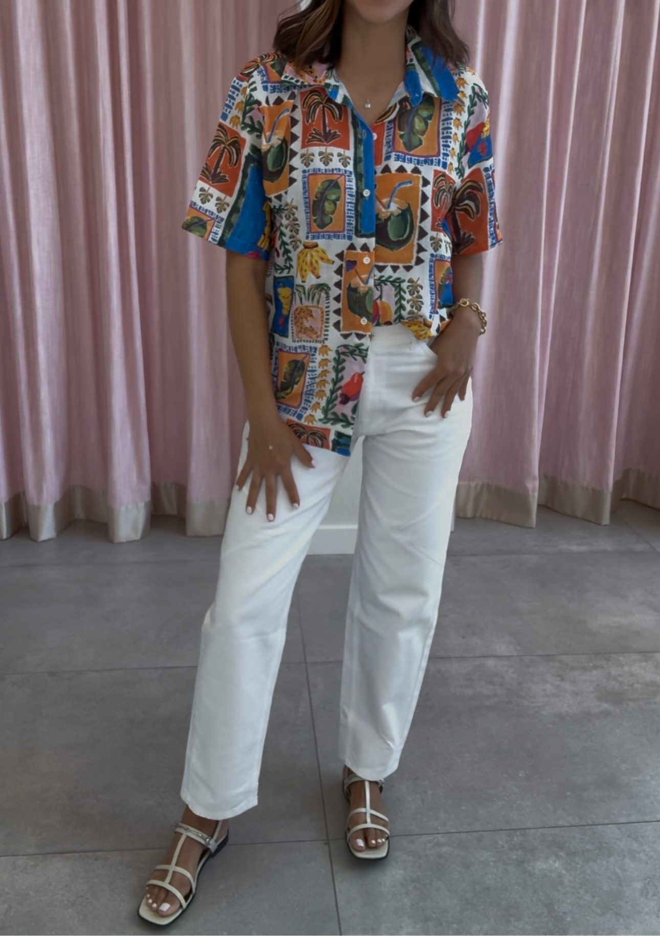 White Barril Jeans