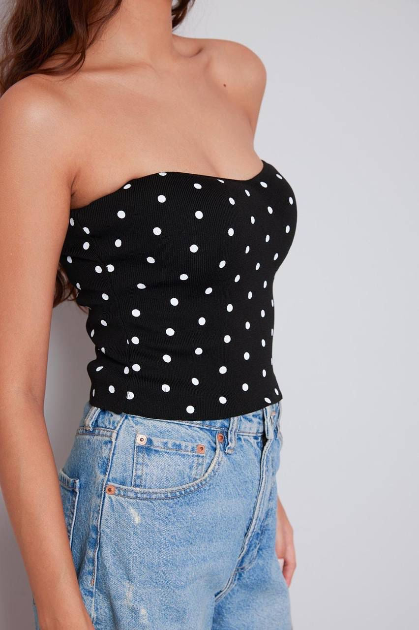 Polka Dots Strapless
