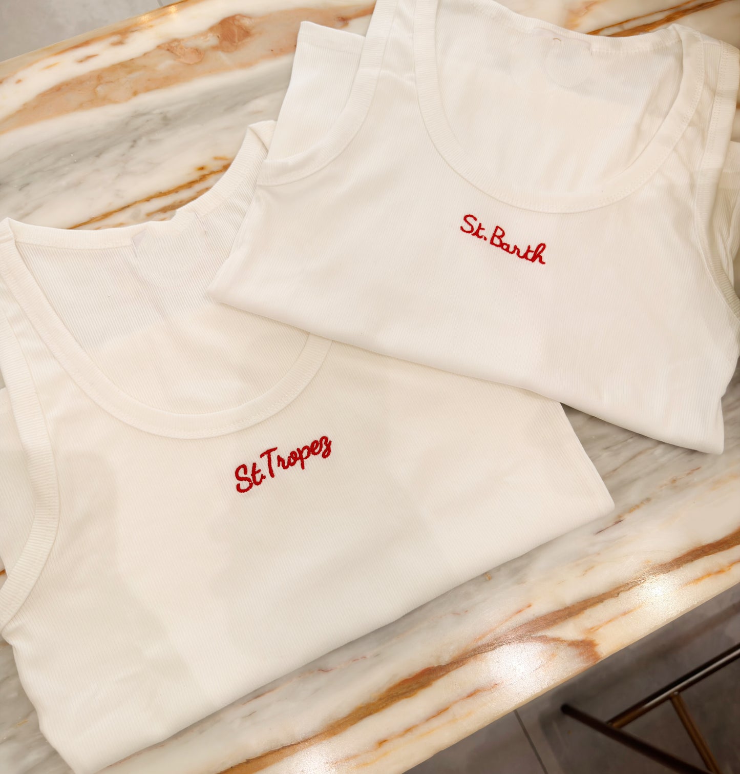 Embroidered tank