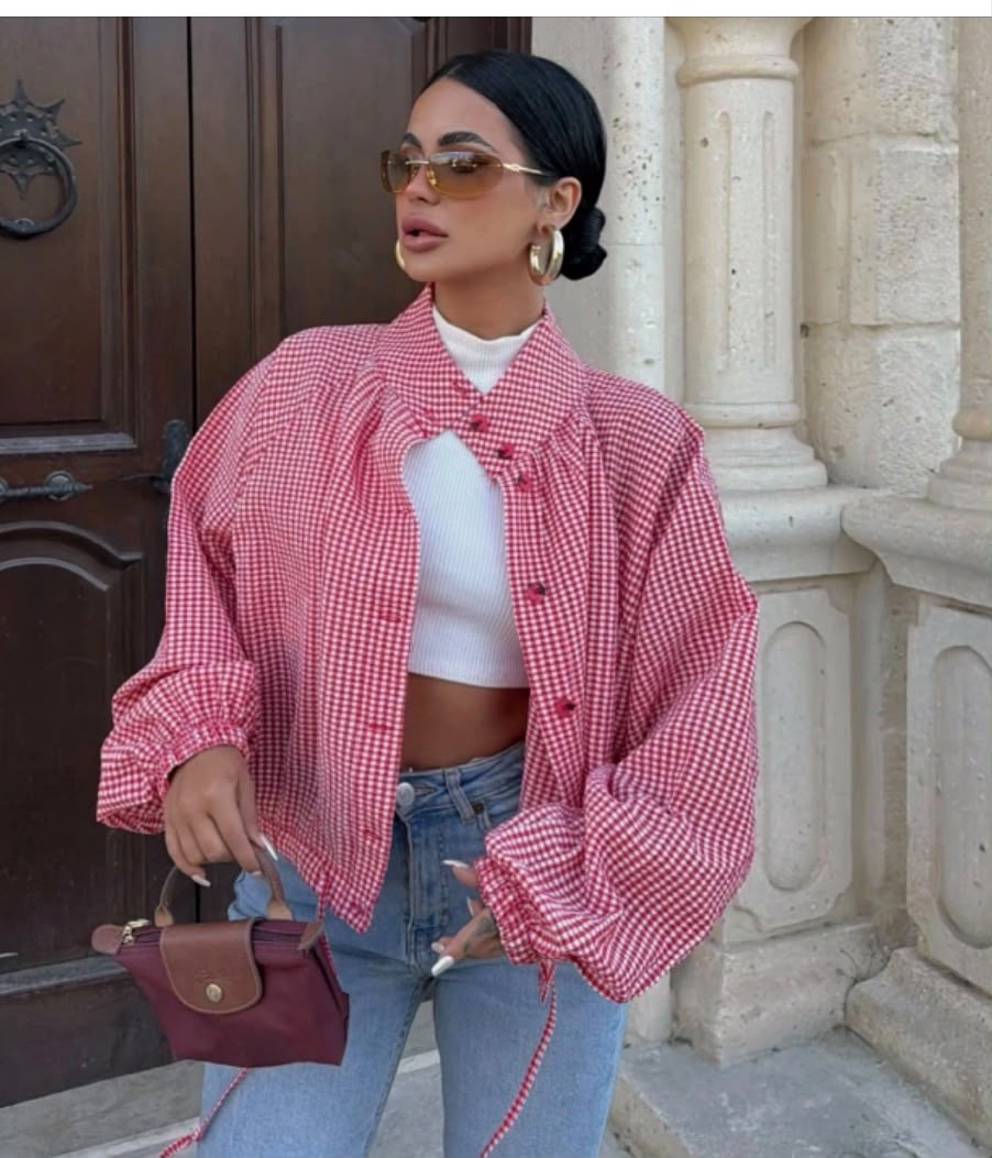Red Gingham Jacke