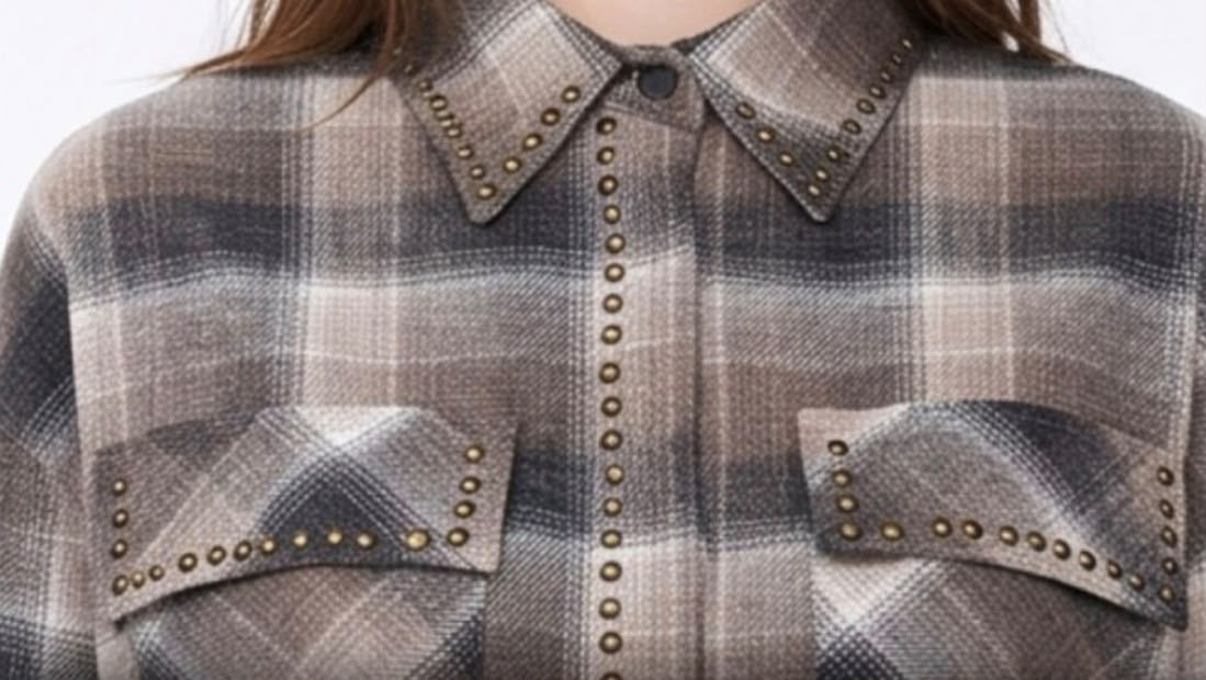Plaid utility shirt