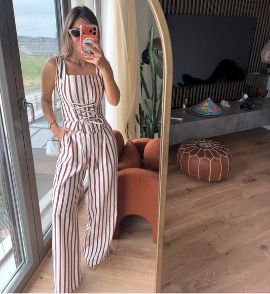 Bordeaux Stripe pants