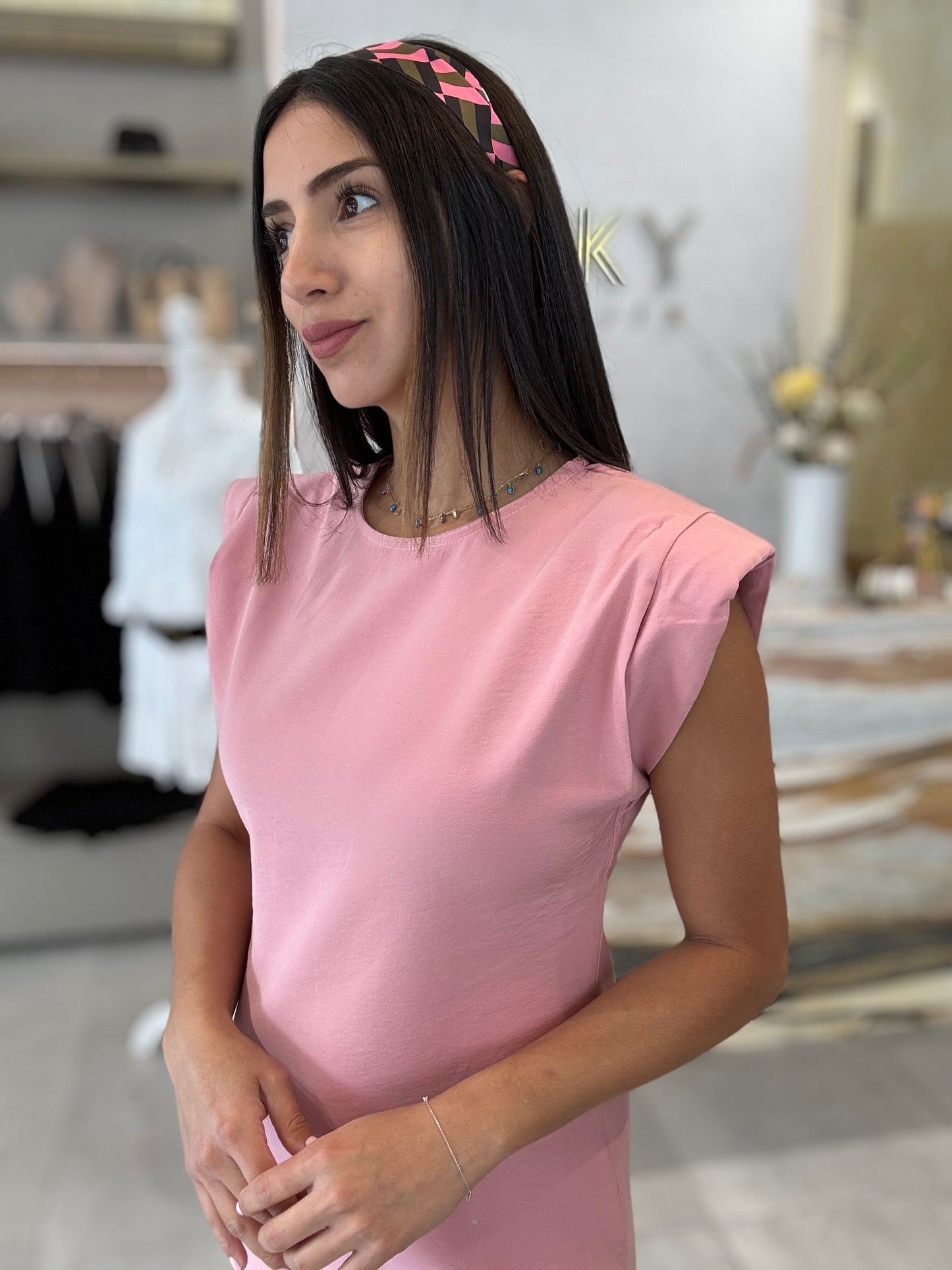 Pink Shift Dress