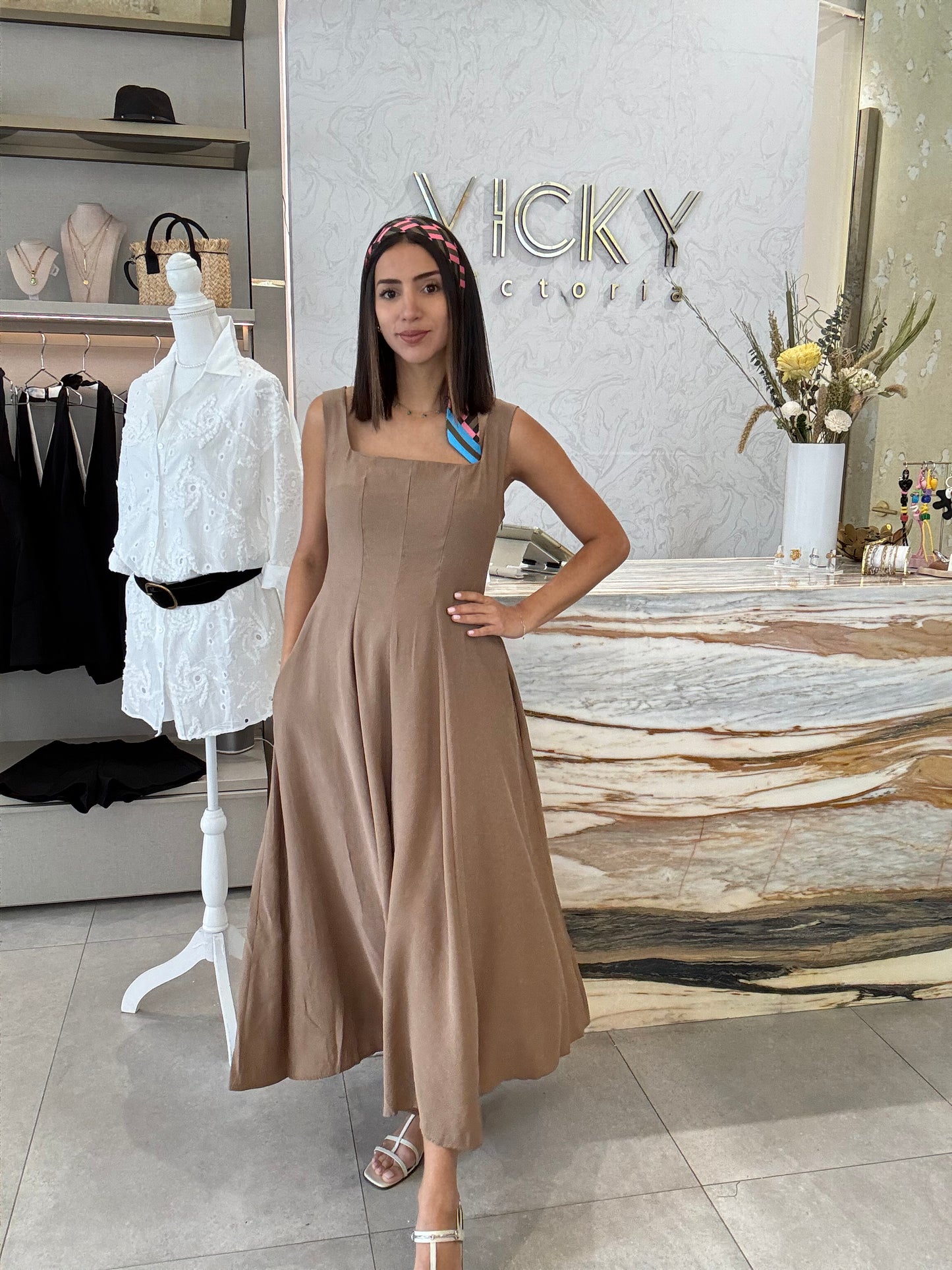 Latte Midi Dress