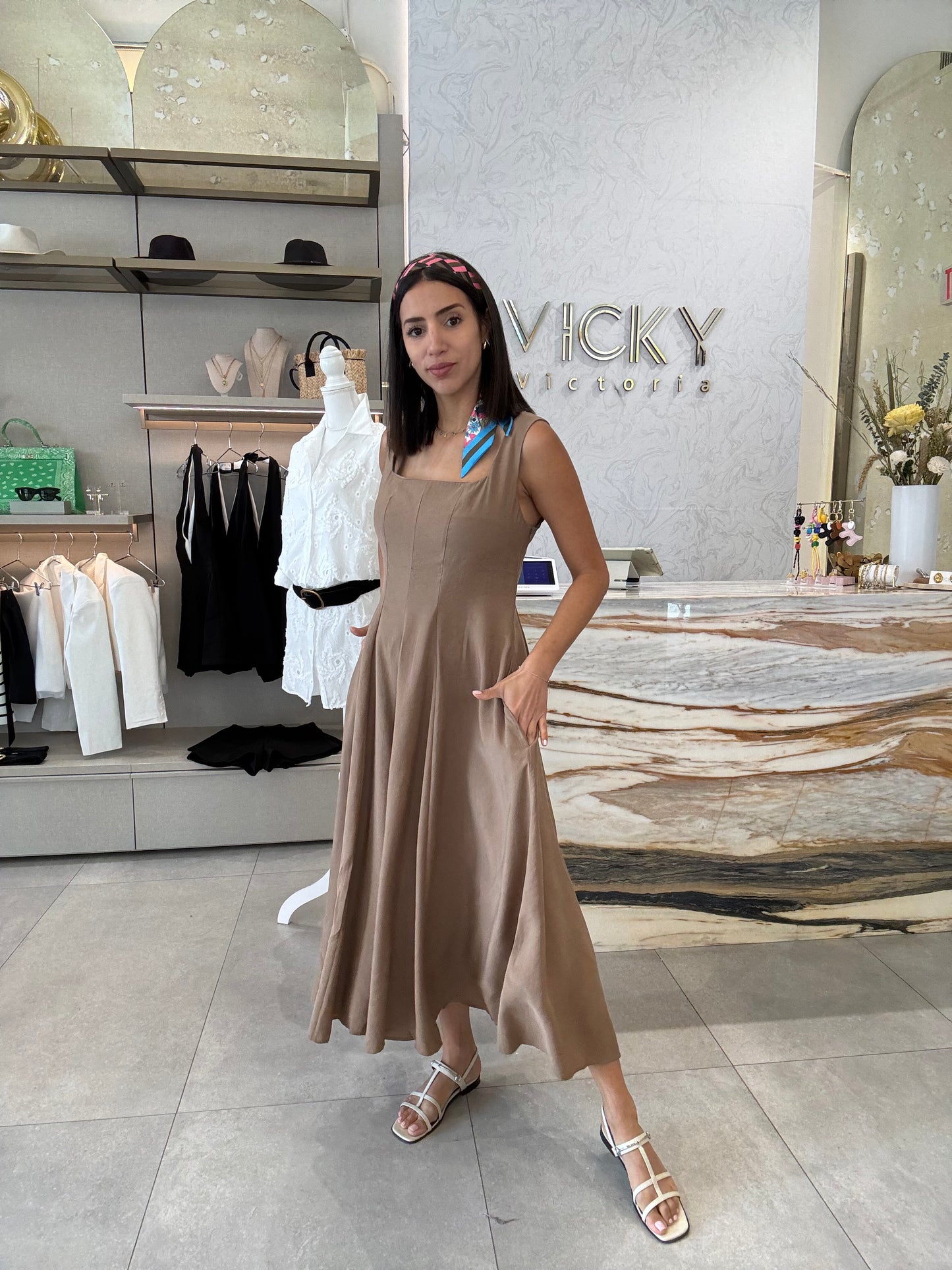 Latte Midi Dress