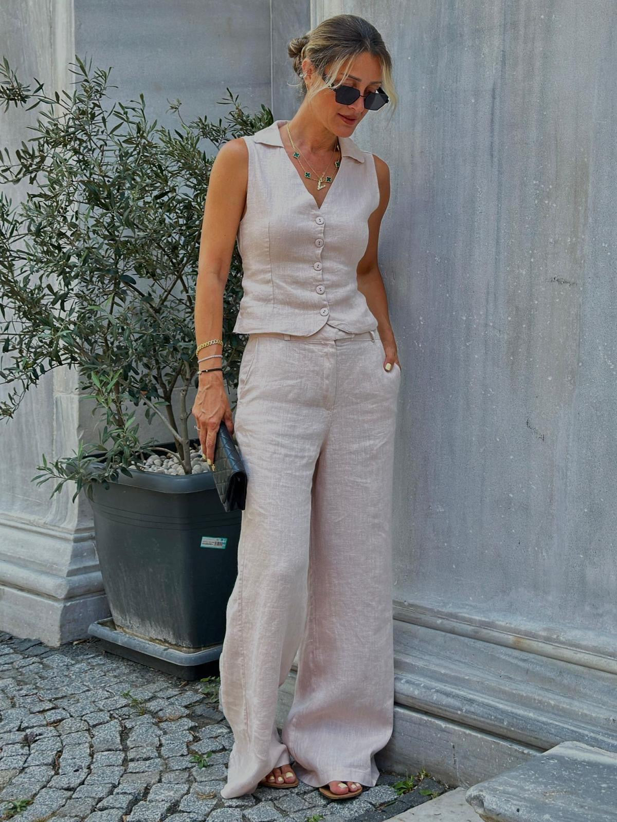 Ecru Euro Pants