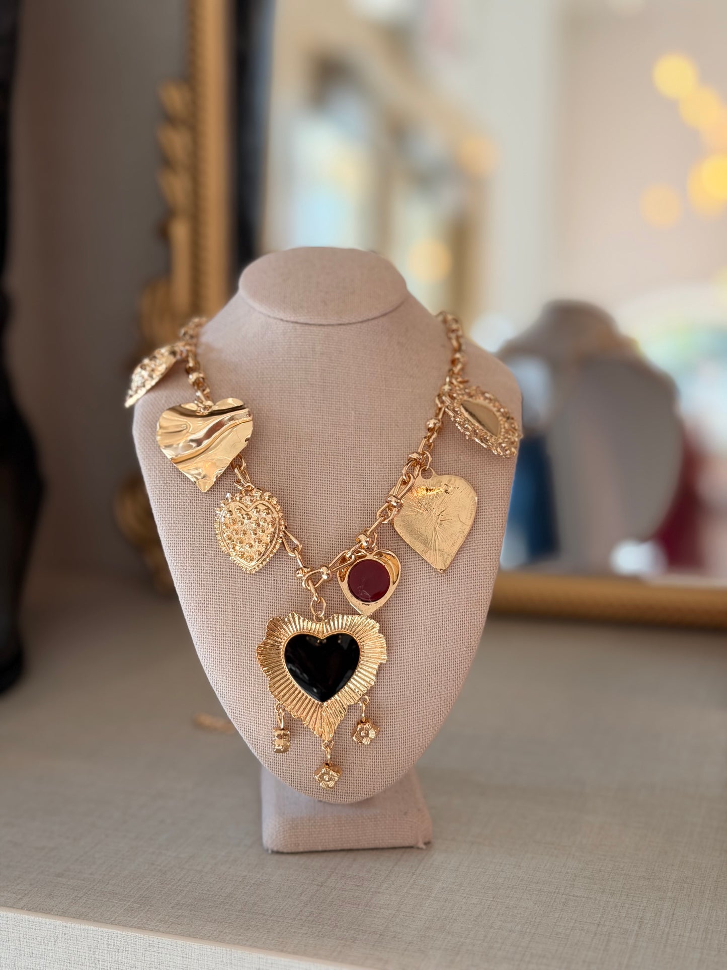 Heart chain necklaces