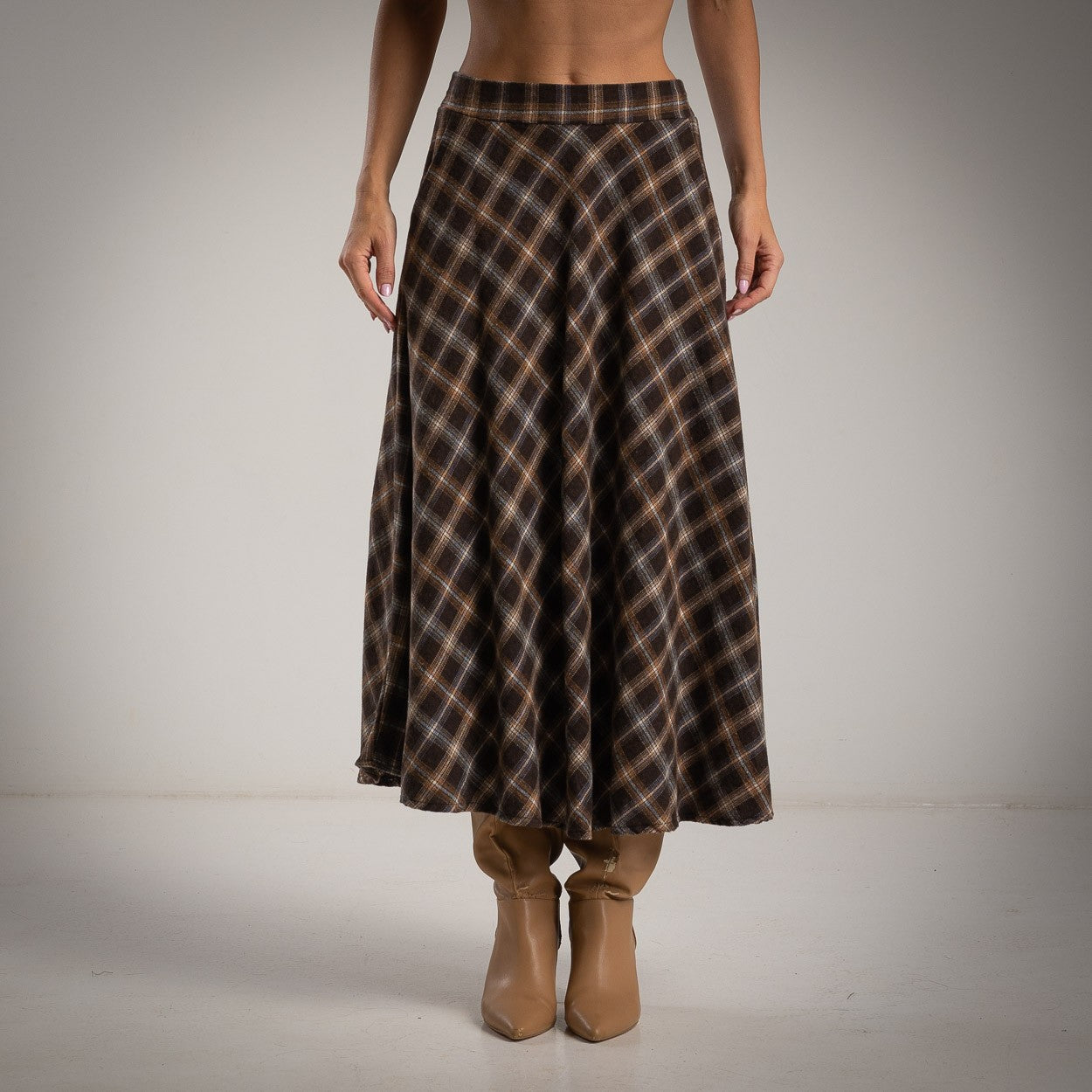 Checked skirt