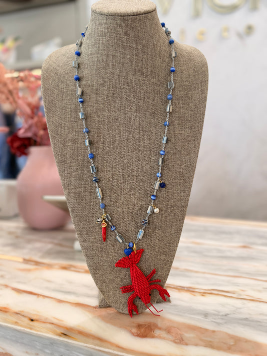 Long woven necklaces