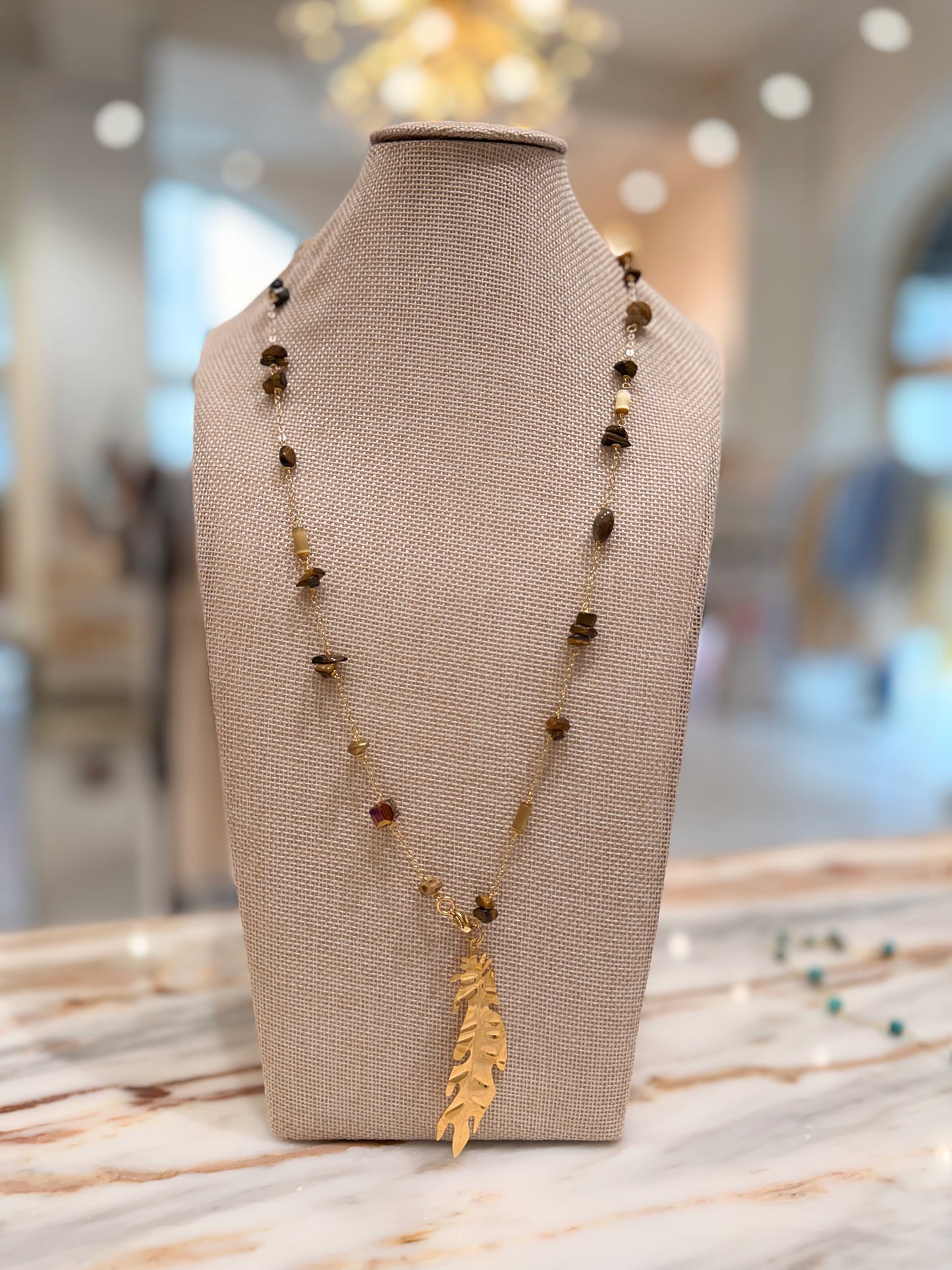 Stones metals necklaces