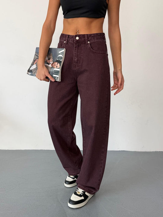 Burgundy Jeans