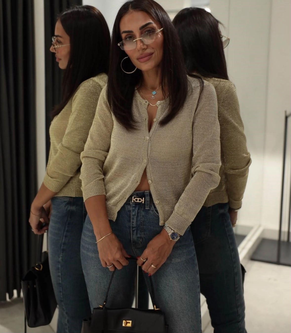 Knit cardigan