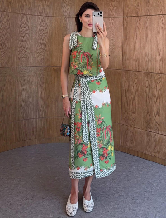 Botanic verde skirt