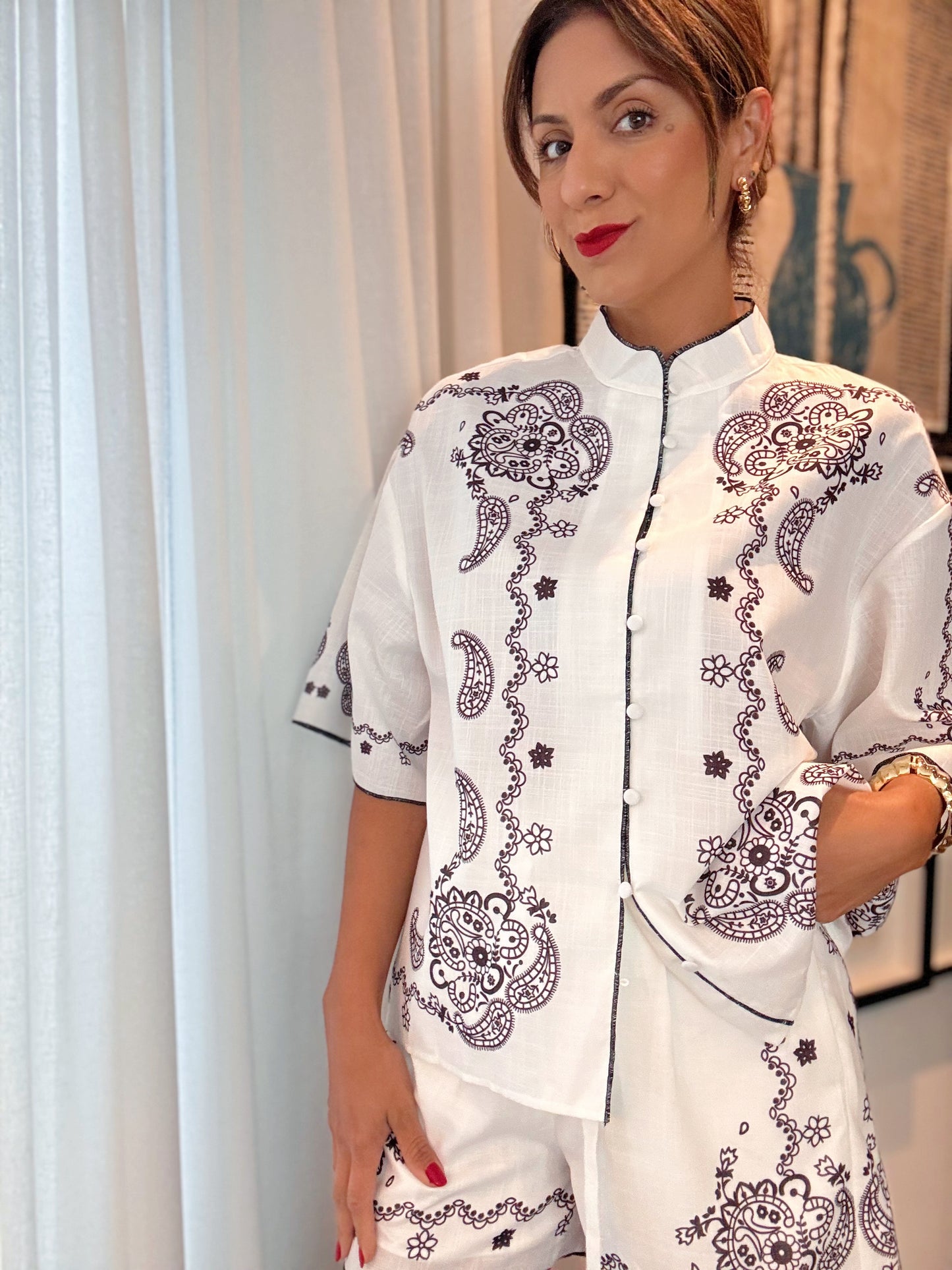 Paisley Buttons Shirt