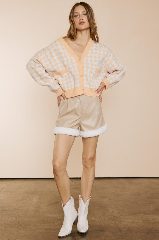 PU Beige Shorts