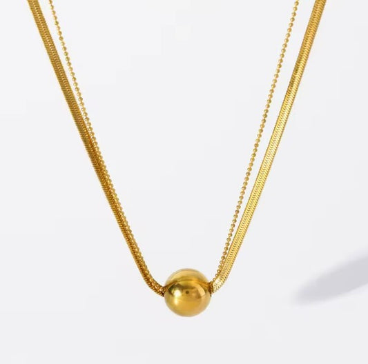 Gold Bead Pendant