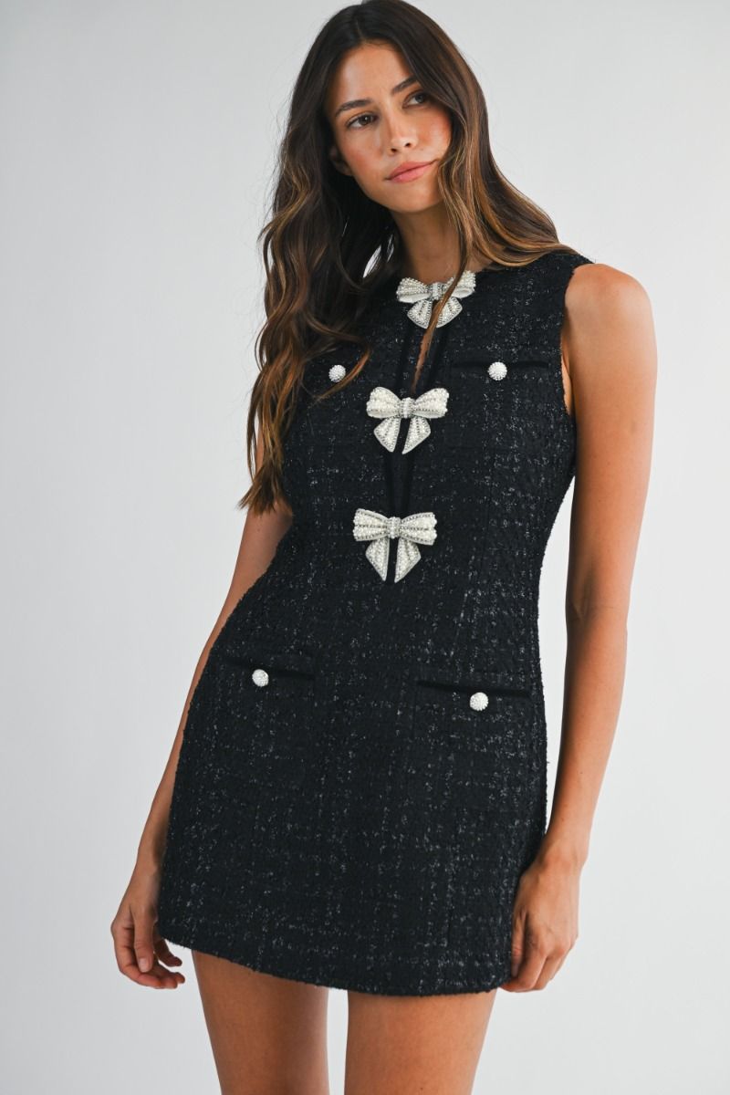 Tweed Black Dress
