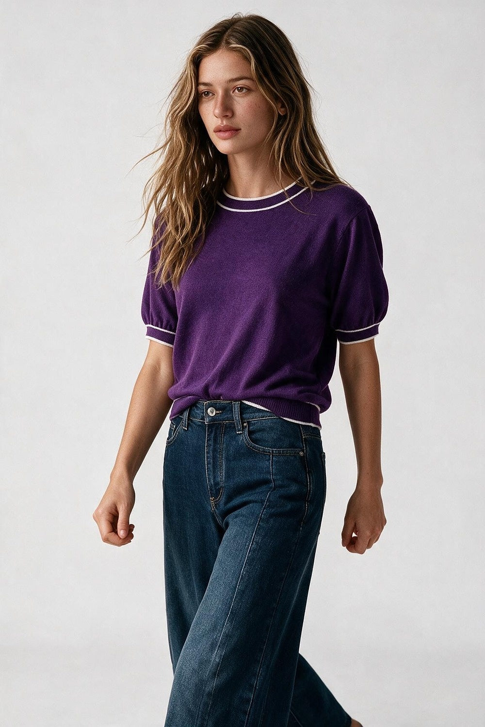 Violet knit top
