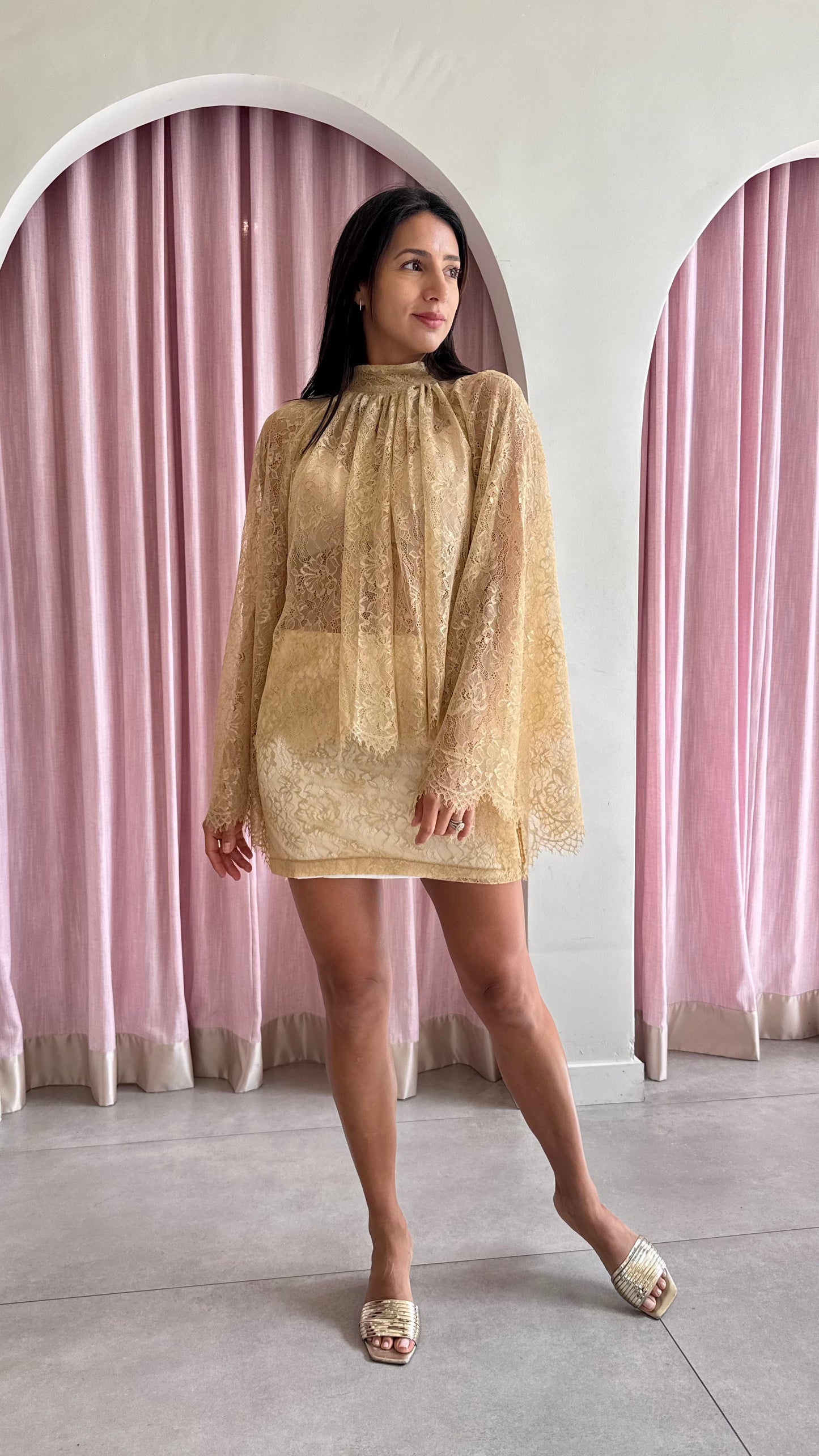 Gold Lace Top