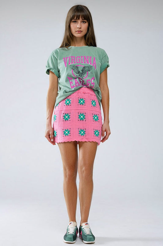 Rose crochet skirt