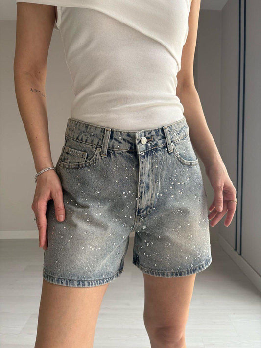 Sparkle Denim Shorts