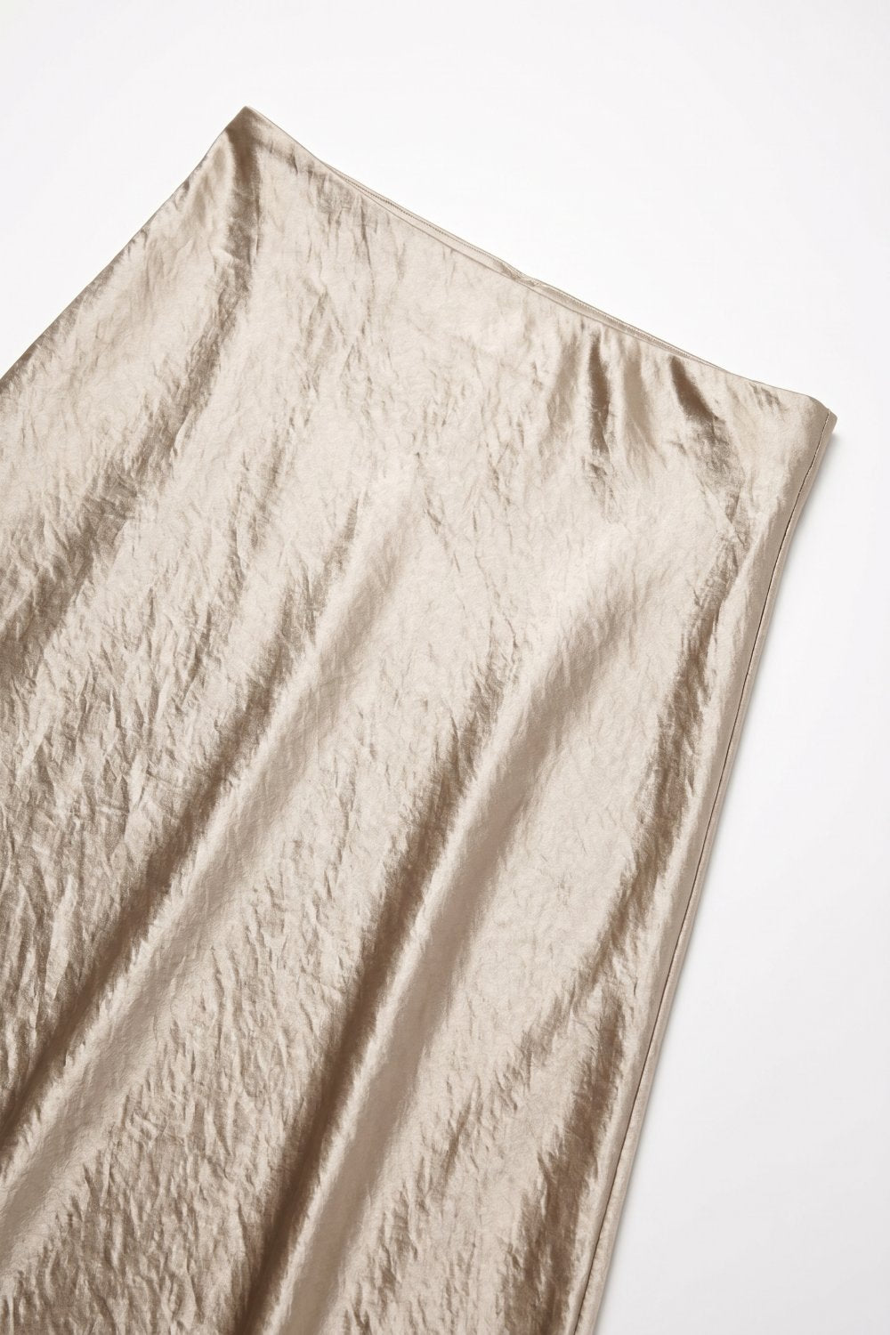 Satin midi skirt