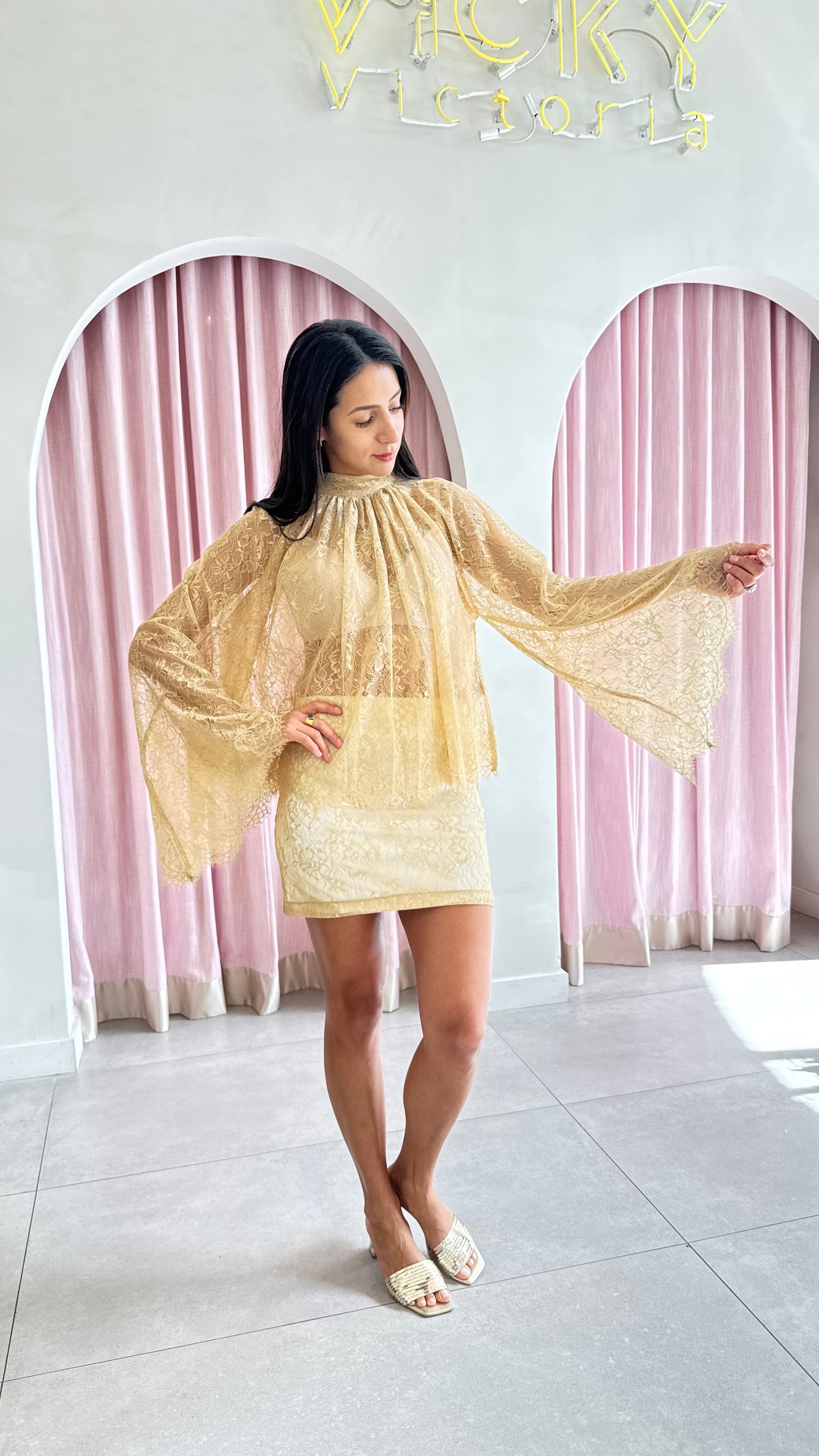 Gold Lace Top