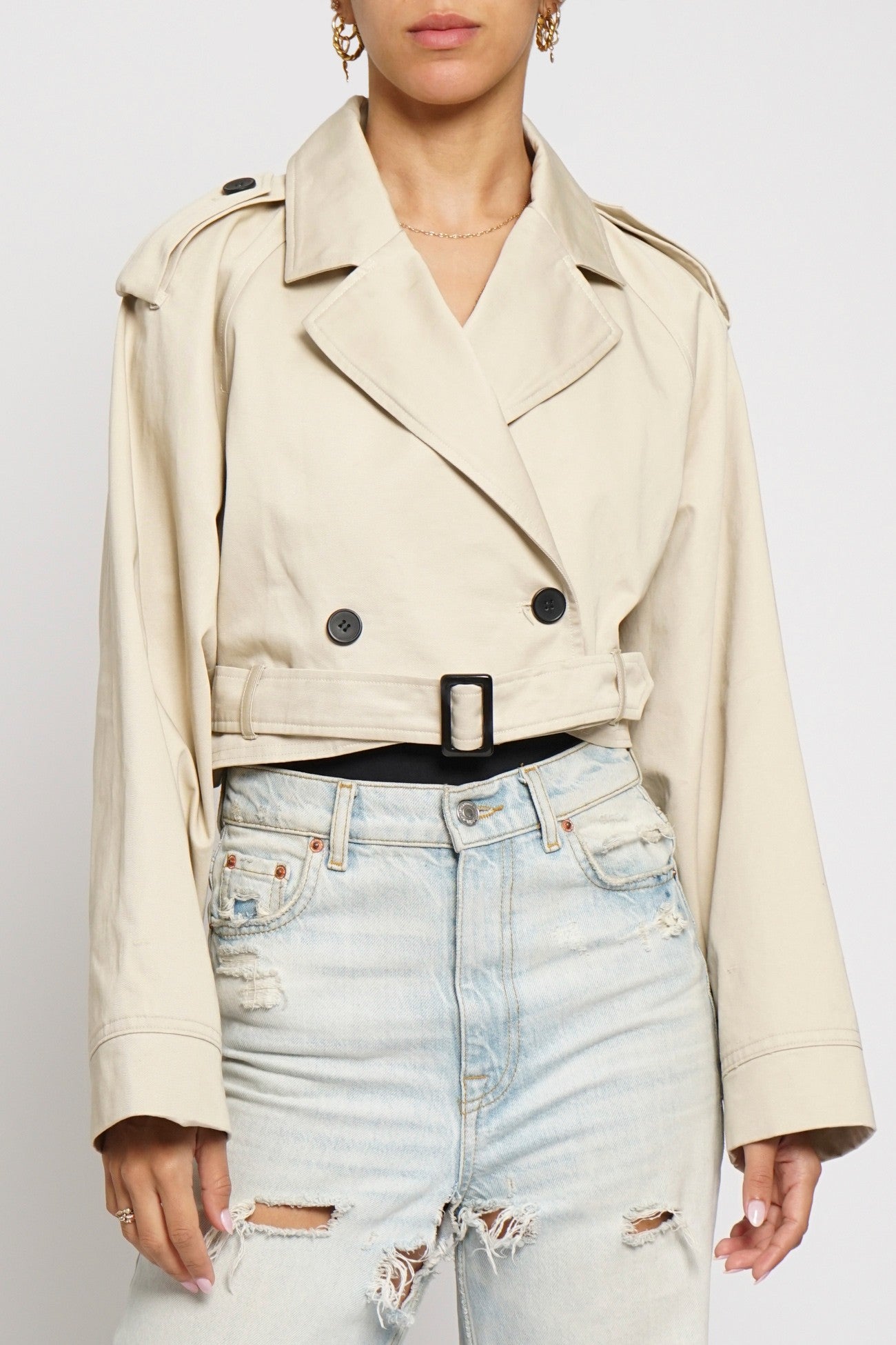 Crop Trench Coat