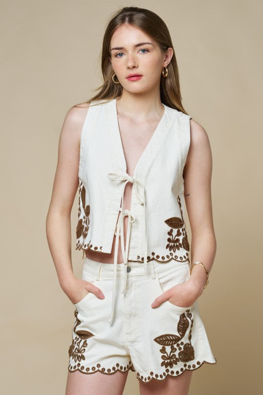Embroidered Vest