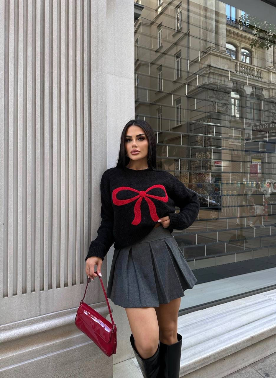 Red Bow Sweater