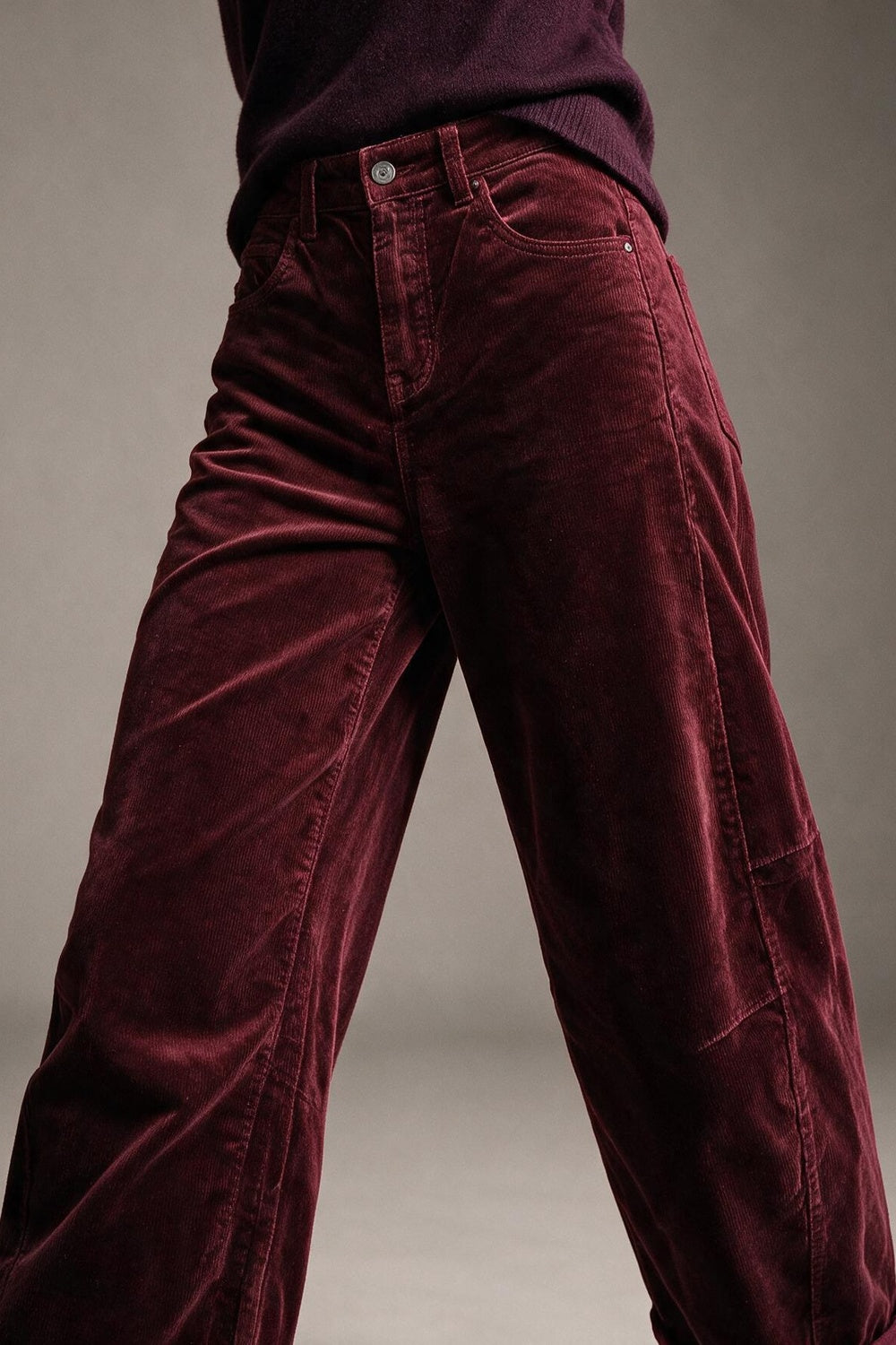 Corduroy barrel pants