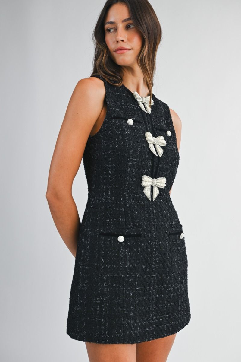 Tweed Black Dress