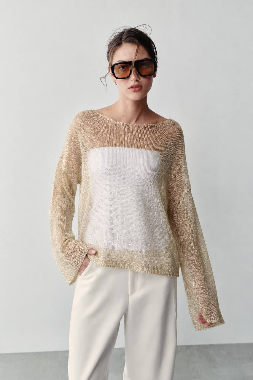 Metallic sweater