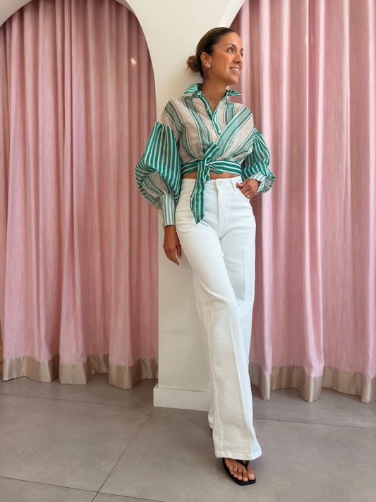 Crisp white jeans