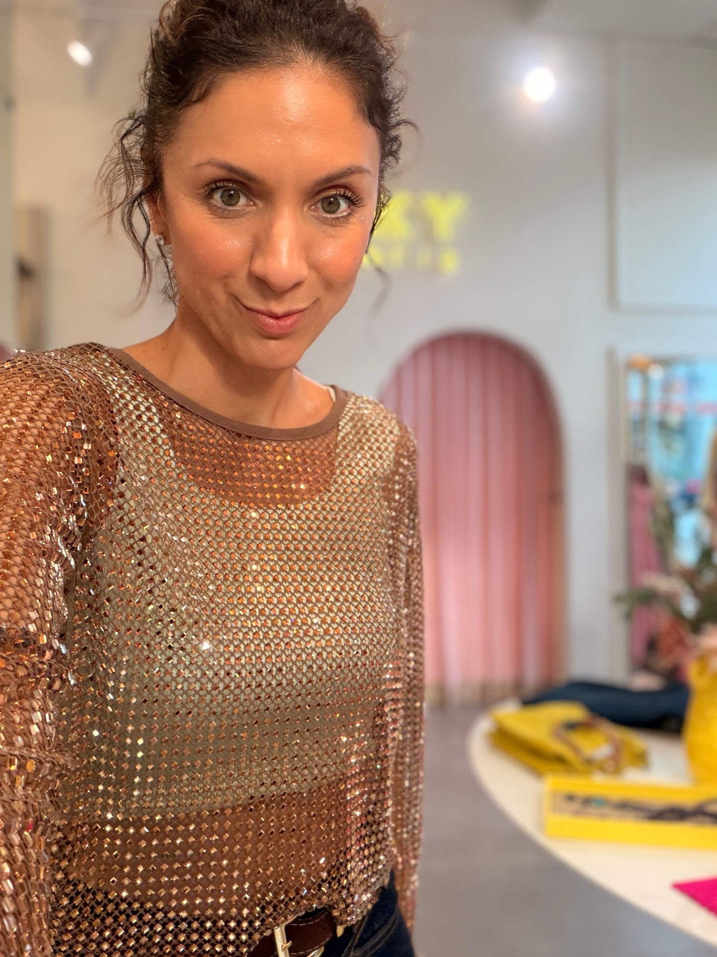 Shimmer bronze top