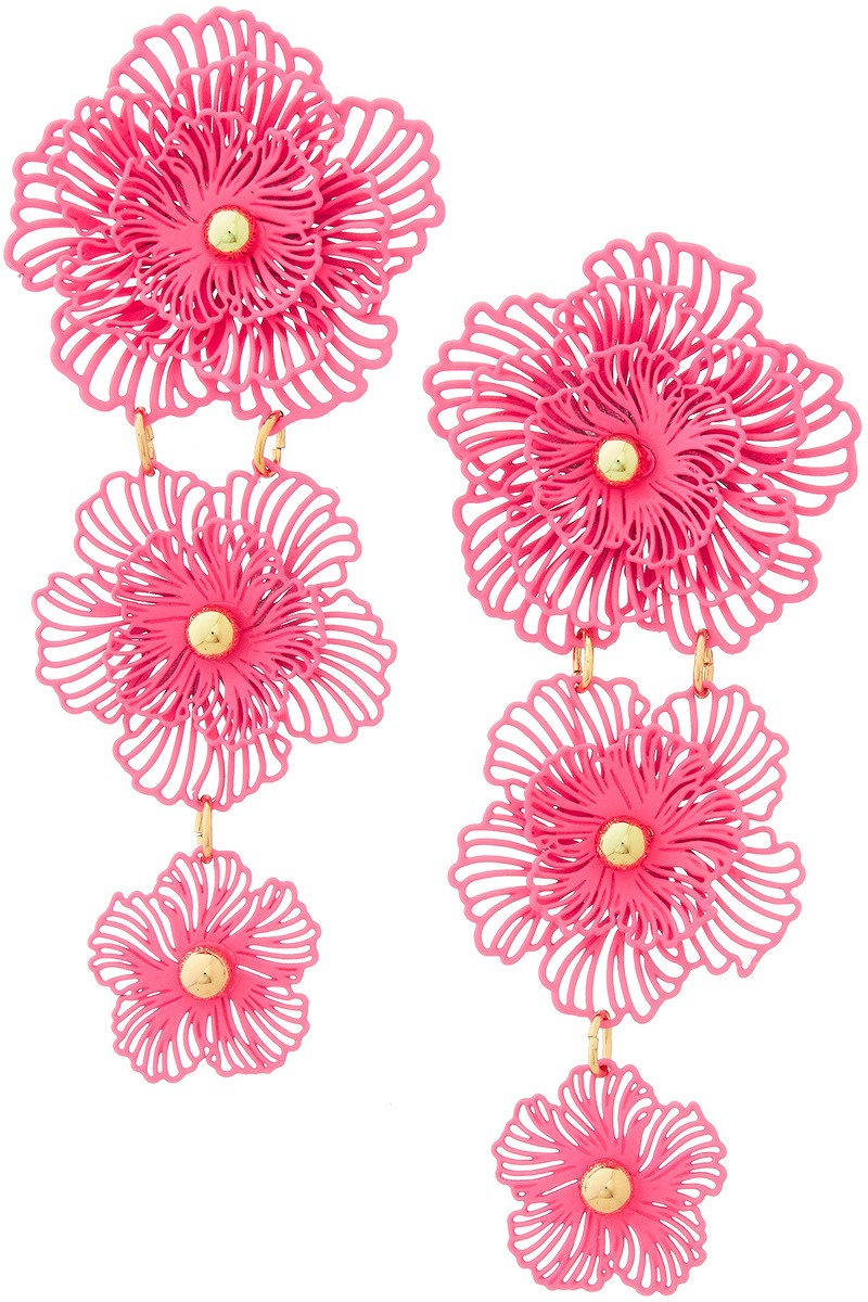 Color flowers earrings