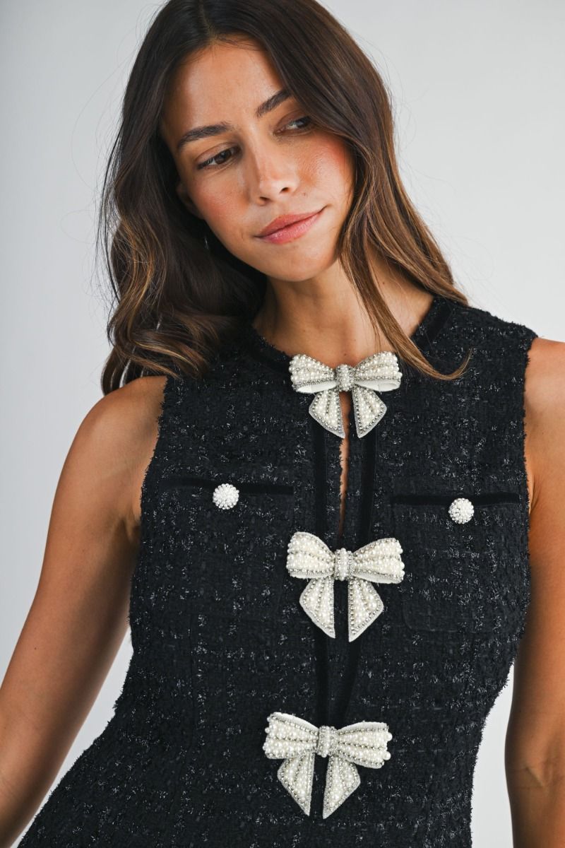 Tweed Black Dress