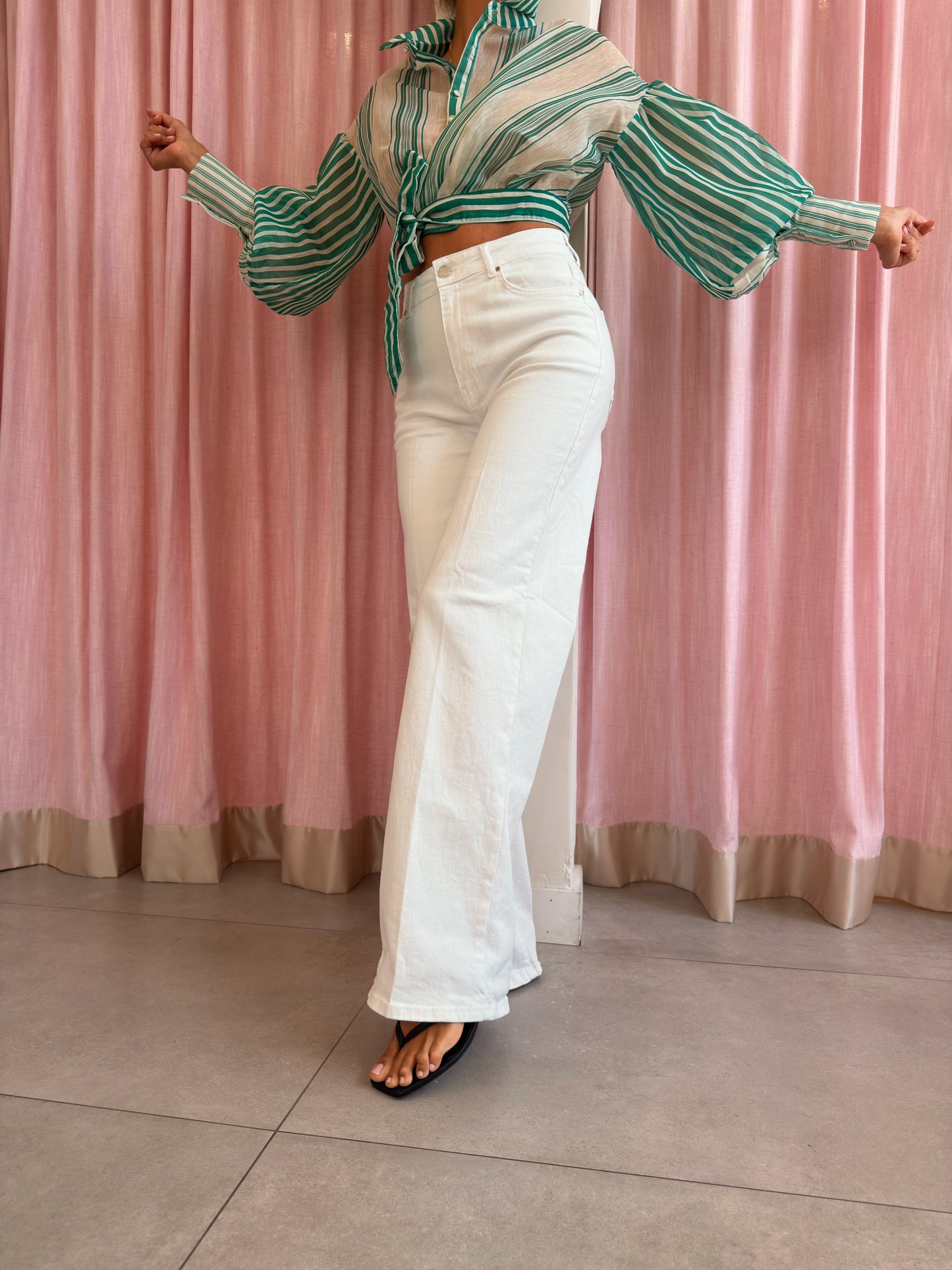 Crisp white jeans